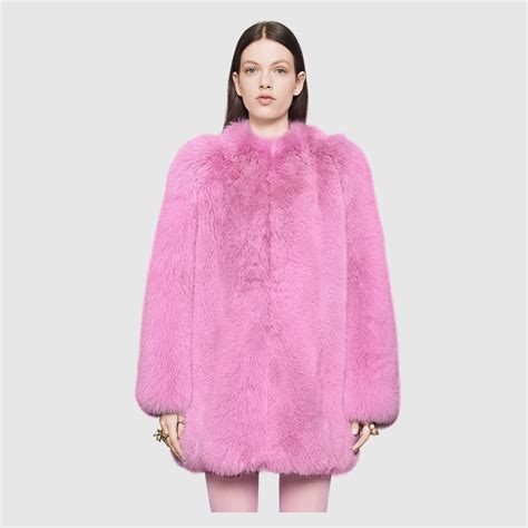 gucci pink fur coat|vintage Gucci fur coat.